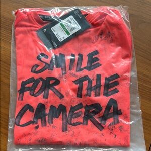 Under Armour Orange Graphic Tee - Smile for the Camera